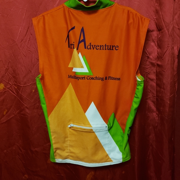 RARE VINTAGE Z-BIKEWEAR SLEEVLESS ZIP UP MESH BIKER TOP W/ZIP POCKET/S/EGPLC - Picture 4 of 9